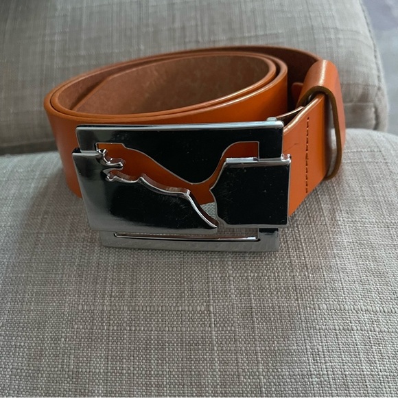 Puma Oringe Leather Belt with Silver Logo - Picture 7 of 7